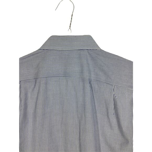 Goodfellow & Co Blue & White Pinstripe Slim Fit Button Down Shirt Size Large - Picture 9 of 9